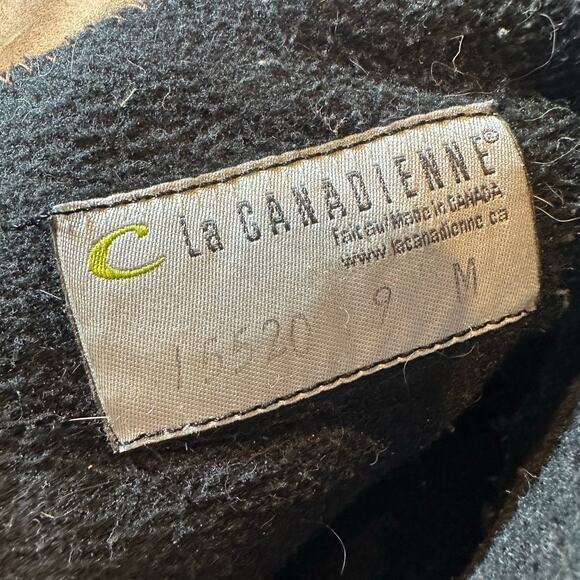 La Canadienne Braydon Tan Suede Boots Booties Wedge Flat Slouch 9 9M - Picture 6 of 10